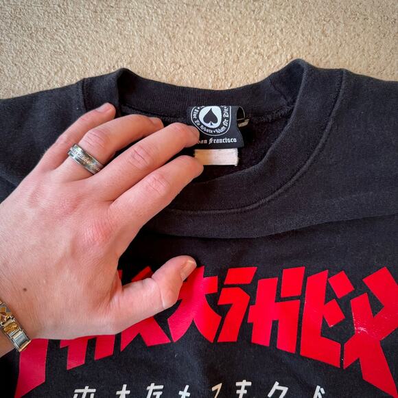 Thrasher Godzilla Black Crewneck Sweatshirt - Men's M - Picture 3 of 5